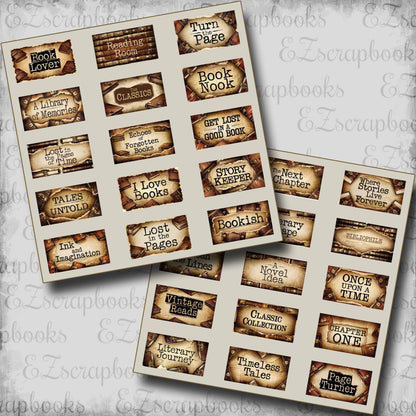 Book Lover Phrases - Clip Art Sheets CAS - 25-288