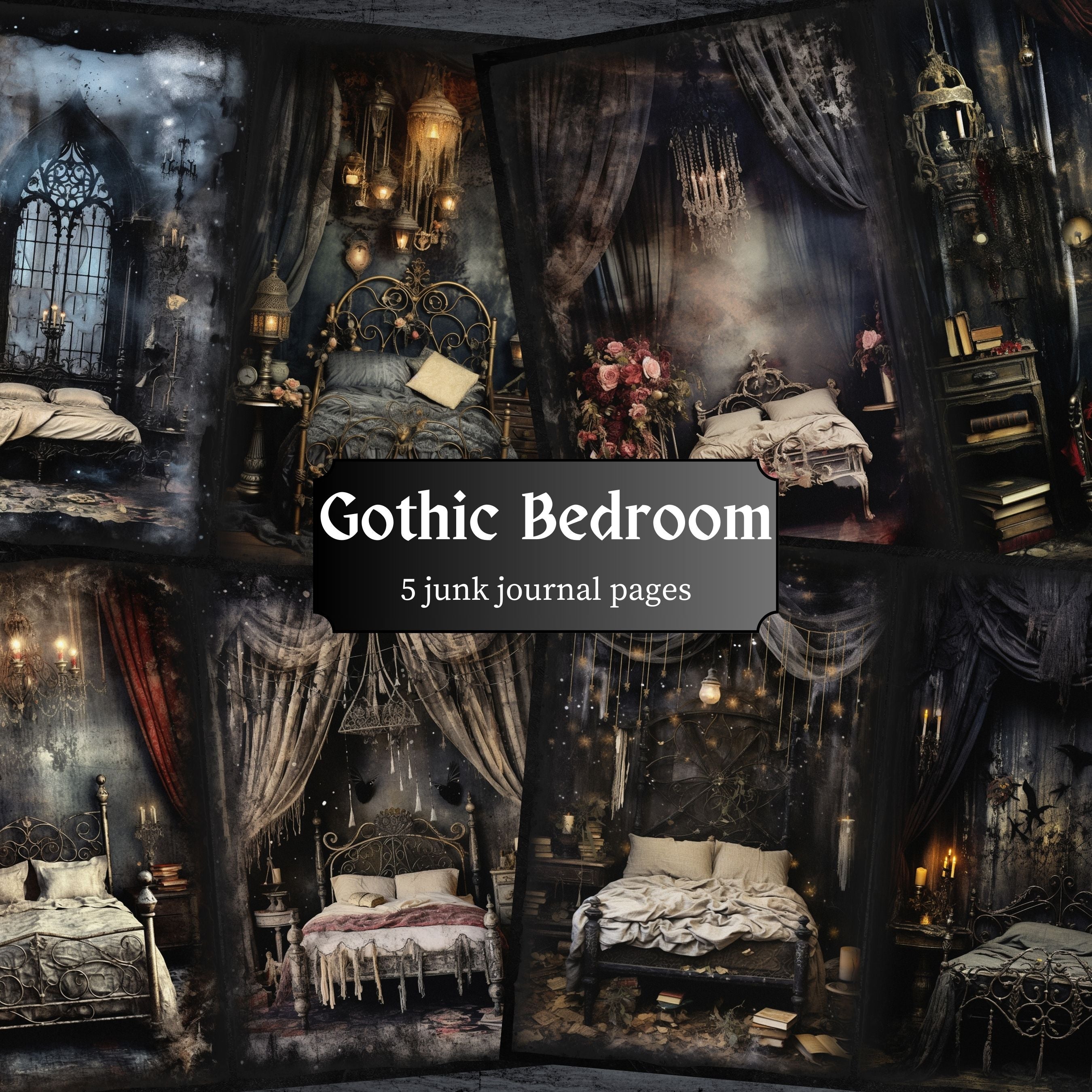 Gothic Bedroom Journal Pages - 23-7279 – EZscrapbooks