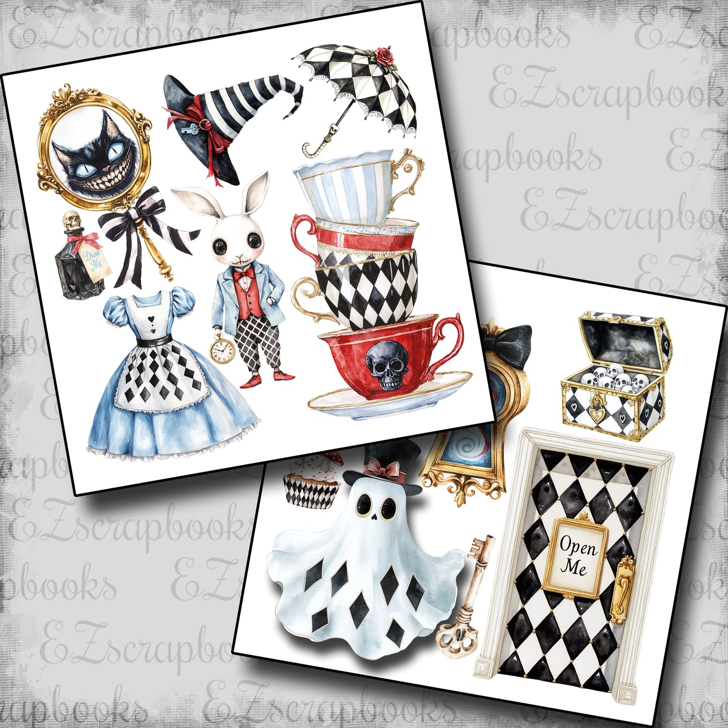 Haunted Alice - Halloween Clip Art Sheets CAS - 25-808