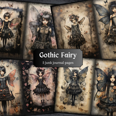 Gothic Fairy Journal Pages - 23-7286