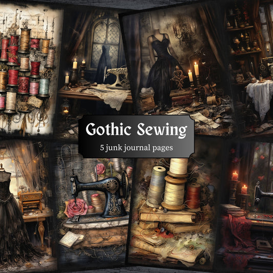 Gothic Sewing Journal Pages - 23-7325