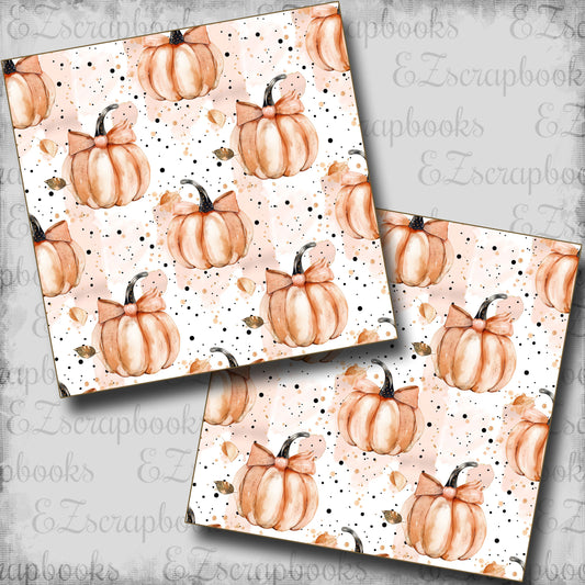 Cute Pink Halloween Pumpkins - Scrapbook Papers - 24-778