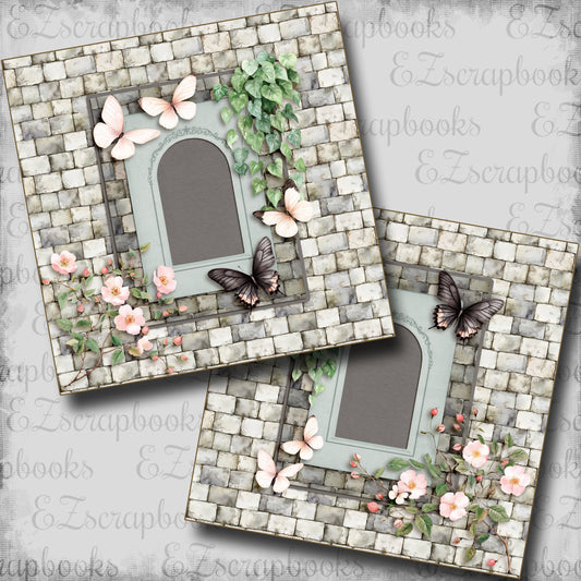 Enchanted Dream Stone Wall - Scrapbook Layout - 25-780