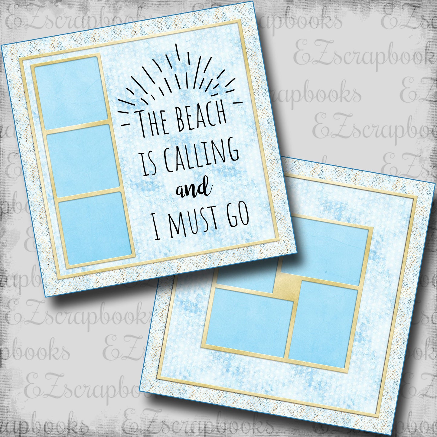 The Beach is Calling - Scrapbook Layout - 25-672