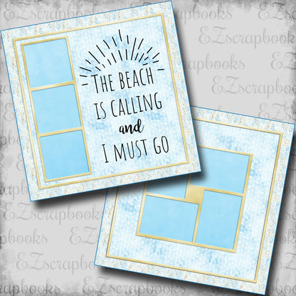 The Beach is Calling - Scrapbook Layout - 25-672