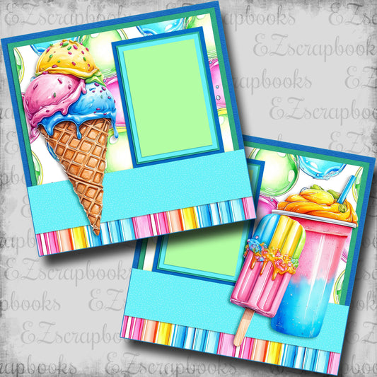 Cold Sweet Treats - Scrapbook Layout - 25-756