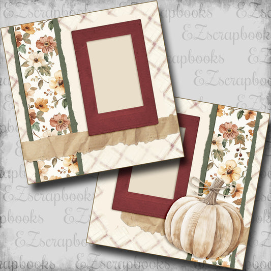 Beige Pumpkin - Scrapbook Layout - 25-730