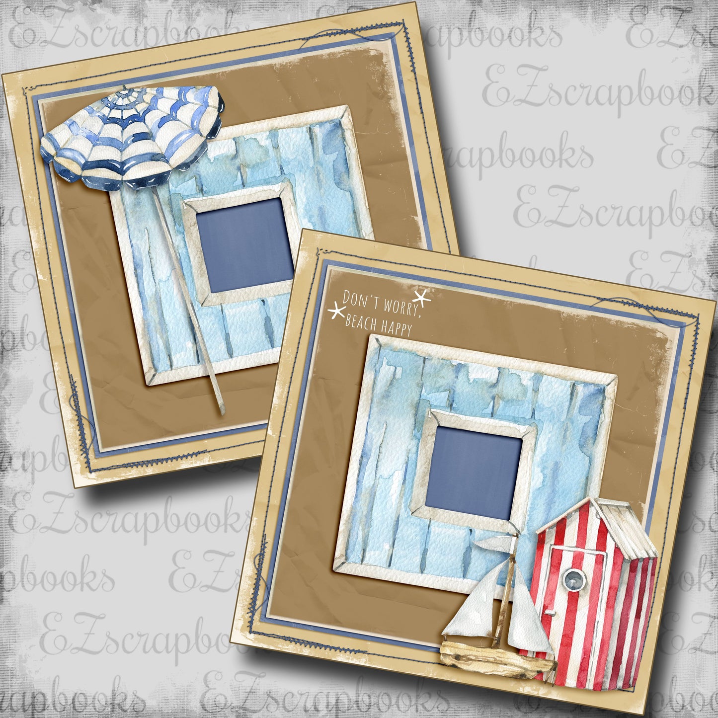 Beach Happy - Scrapbook Layout - 25-660
