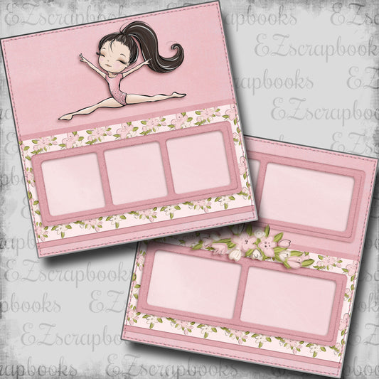 Gymnastics Split Brunette - Scrapbook Layout - 24-604