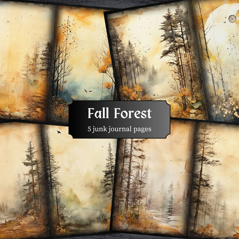 Fall Forest Journal Pages - 23-7339