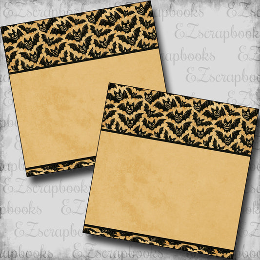 Retro Halloween Bats NPM - Scrapbook Layout - 25-860
