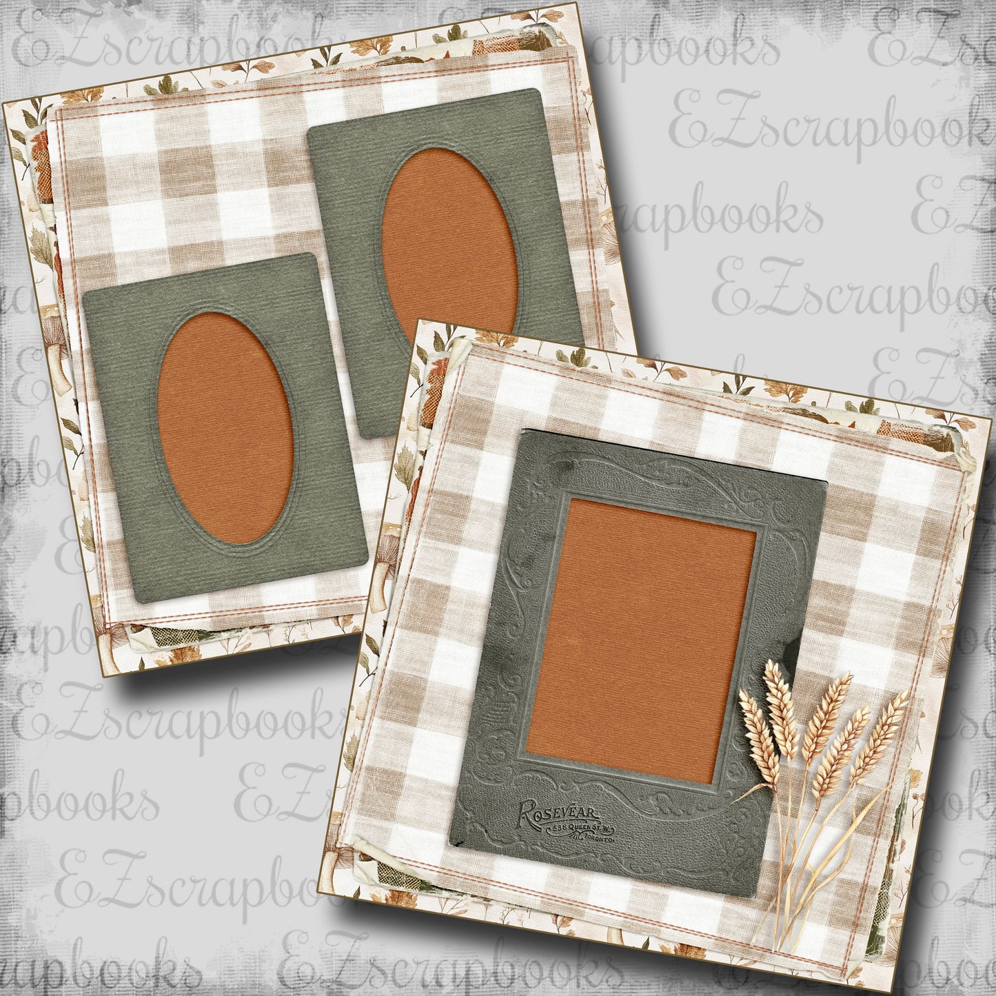 Grateful Wheat - Scrapbook Layout - 25-886