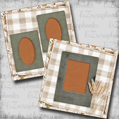 Grateful Wheat - Scrapbook Layout - 25-886