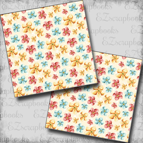 Red & Silver Floral - Paper Pack - 8408 – EZscrapbooks