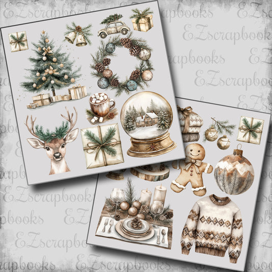 Rustic Christmas Clip Art Sheets CAS - 24-910