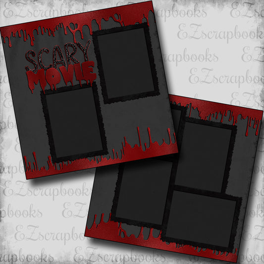 Scary Movie Red & Black - Scrapbook Layout - 24-806