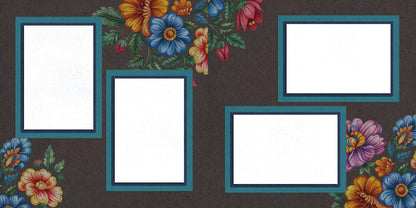 Cinco de Mayo Floral - EZ Digital Scrapbook Pages - INSTANT DOWNLOAD