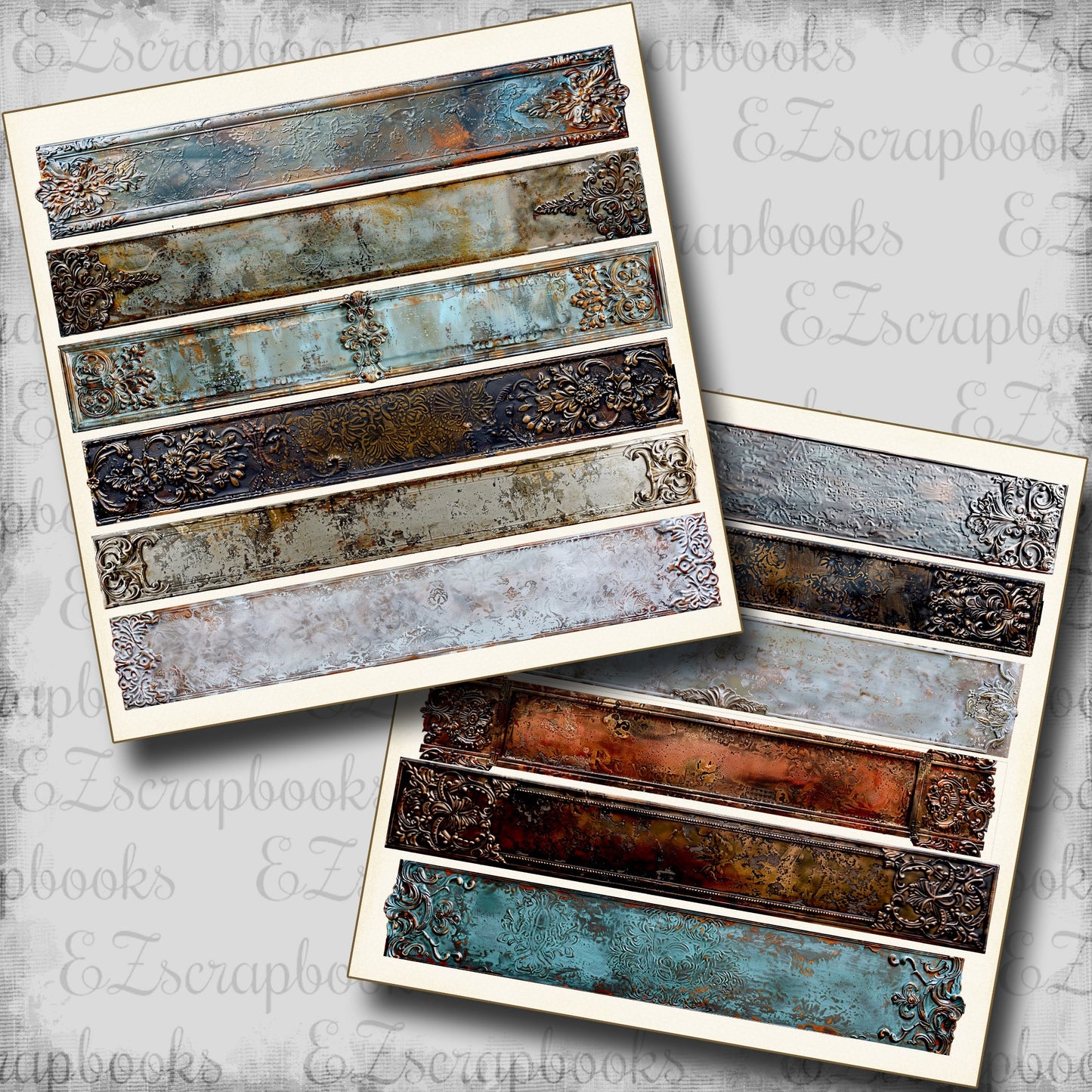 Antique Aged Metal Borders - 24-792