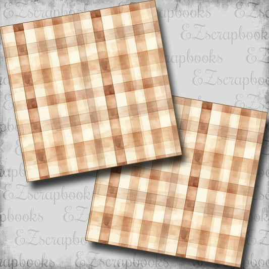 Neutral Easter Plaid - Scrapbook Papers - 24-308