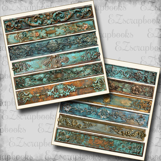 Antique Verdigris Metal Borders - 24-788