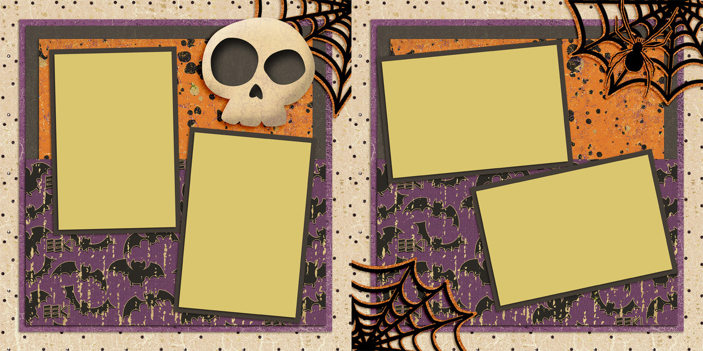 Halloween Hoots - Set of 5 Double Page Layouts - 1622