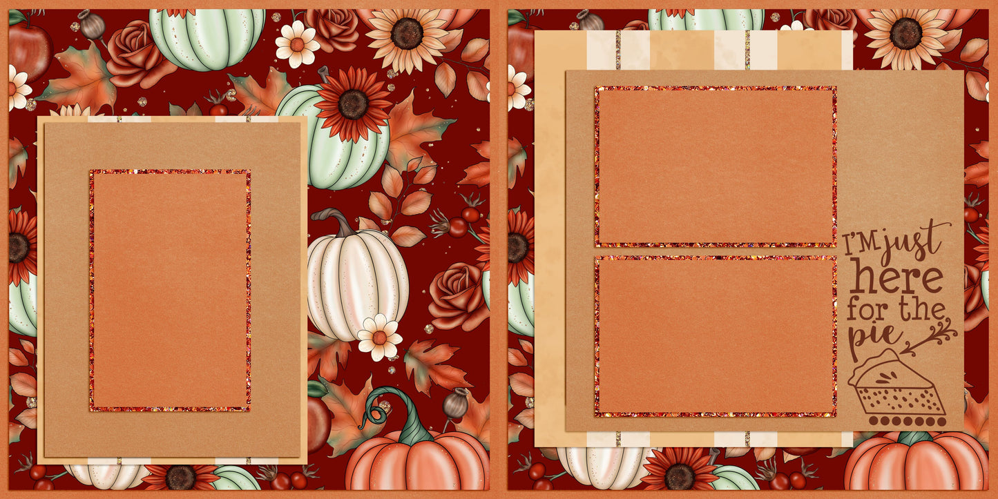 Grateful Thankful Blessed - Set of 5 Double Page Layouts - 1646