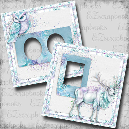 Polar Lights Reindeer - EZ Digital Scrapbook Pages - INSTANT DOWNLOAD