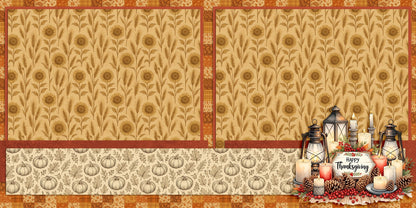 Give Thanks - Thanksgiving -EZ Background Pages -  Digital Bundle - 10 Digital Scrapbook Pages - INSTANT DOWNLOAD