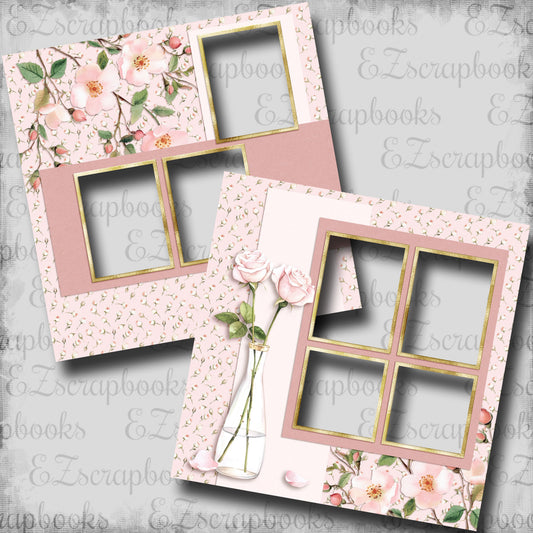 Enchanted Roses - EZ Digital Scrapbook Quick Pages - INSTANT DOWNLOAD