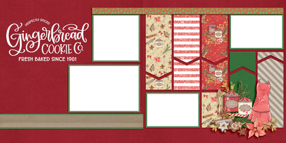 Gingerbread Cookie Co - EZ Digital Scrapbook Pages - INSTANT DOWNLOAD