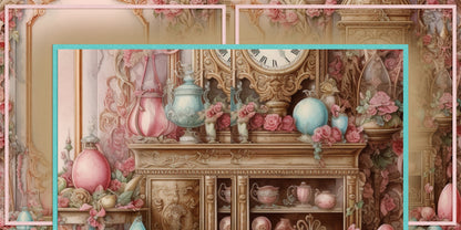 Pastel Christmas 1 Background Pages - Set of 5 Double Page Layouts - 1801