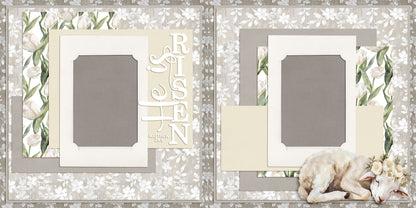 Easter Lace - Set of 5 Double Page Scrapbook Layouts - 25-1036