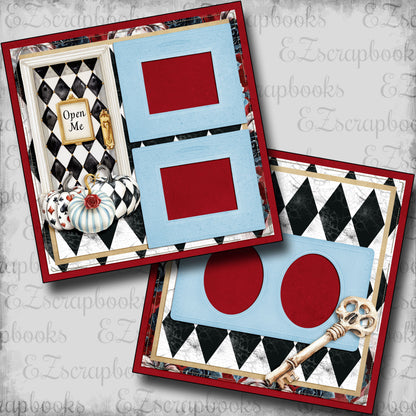 Haunted Alice Door - Scrapbook Layout - 25-844
