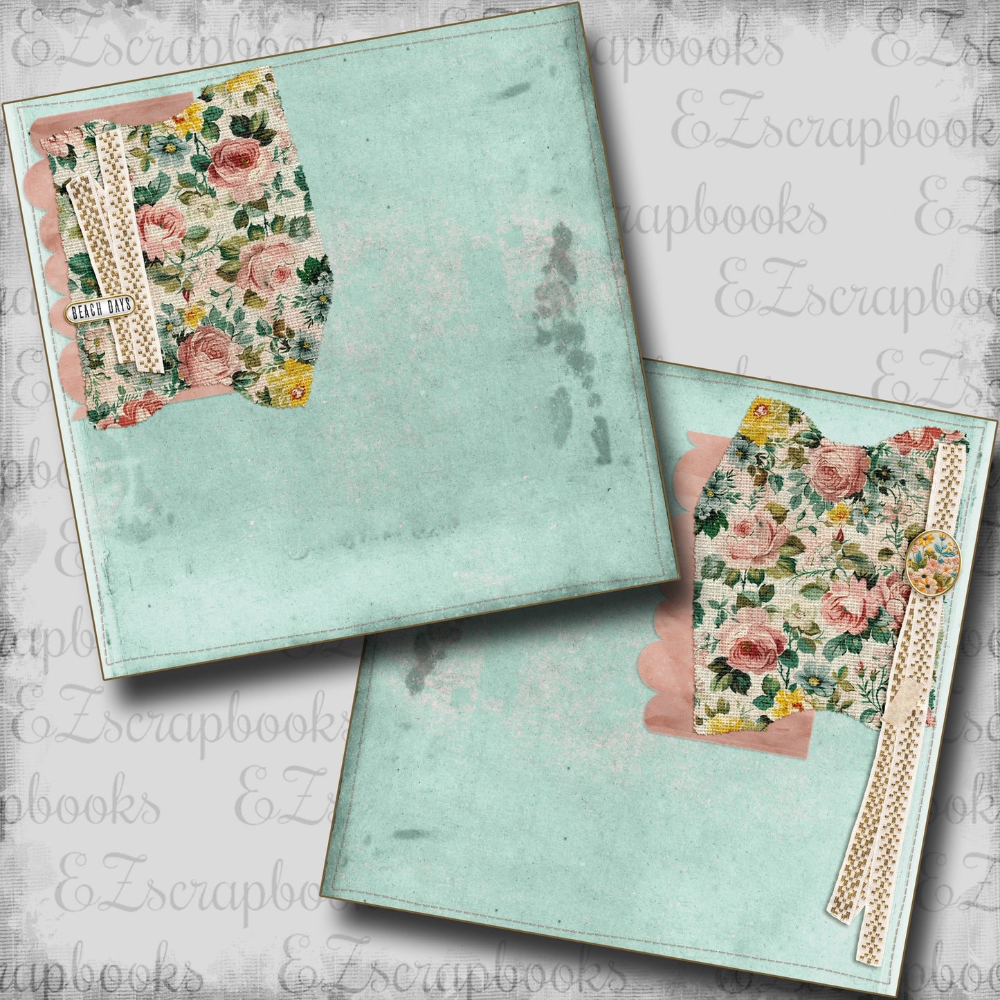 Floral Beach Days NPM - Scrapbook Layout - 24-709