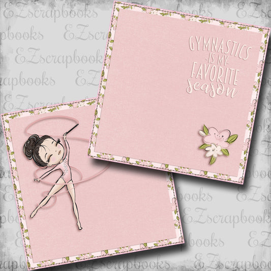 Gymnastics Season Brunette NPM - Scrapbook Layout - 24-621