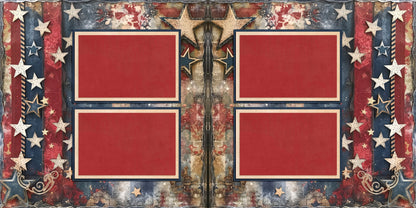 Patriotic Grunge Stars & Stripes - 24-532