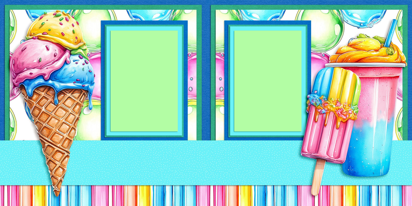 Waterpark - Set of 5 Double Page Scrapbook Layouts - 25-1076