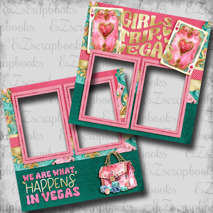 Girls Trip Vegas - EZ Digital Scrapbook Pages - INSTANT DOWNLOAD