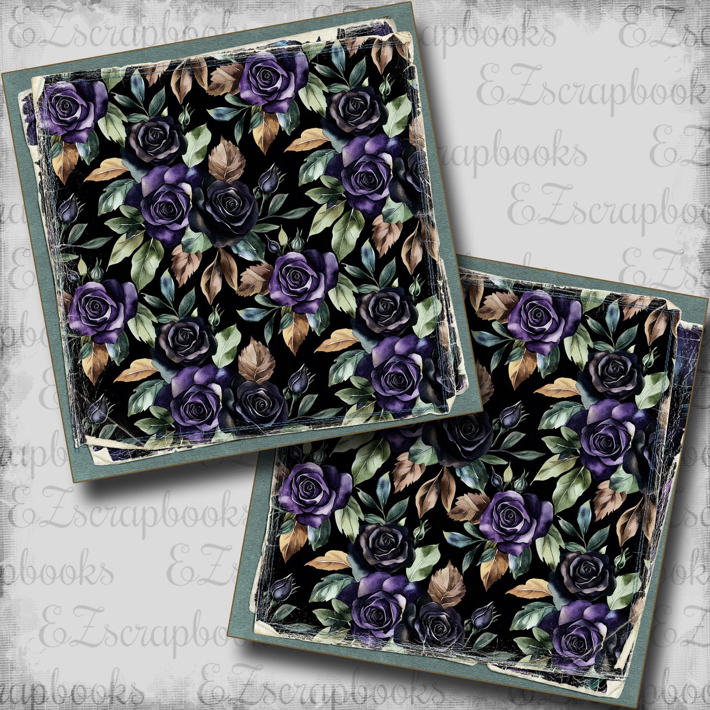 Twilight Flowers NPM - Scrapbook Layout - 25-831