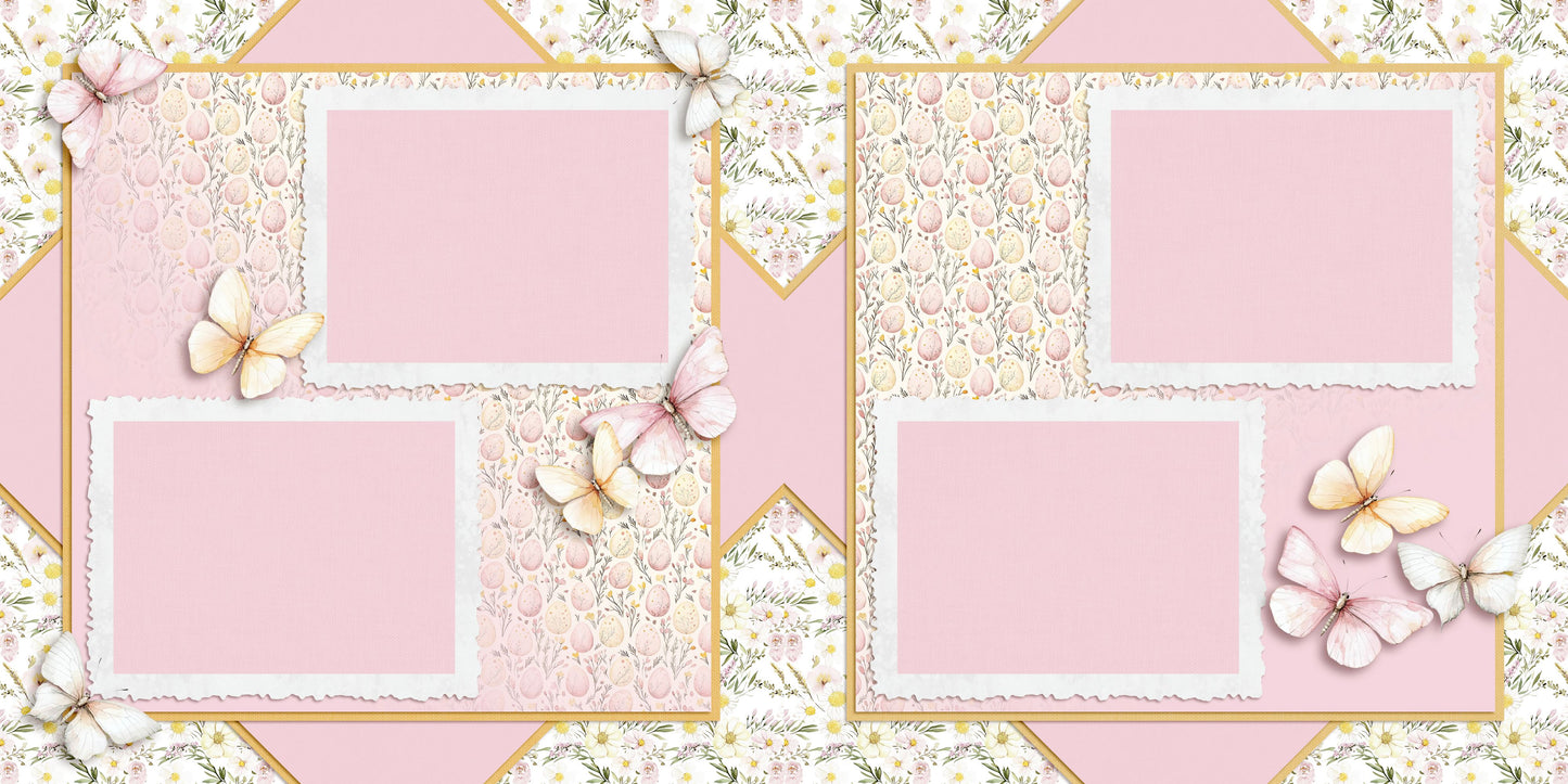 Sweet Easter - Set of 5 Double Page Scrapbook Layouts - 25-1038