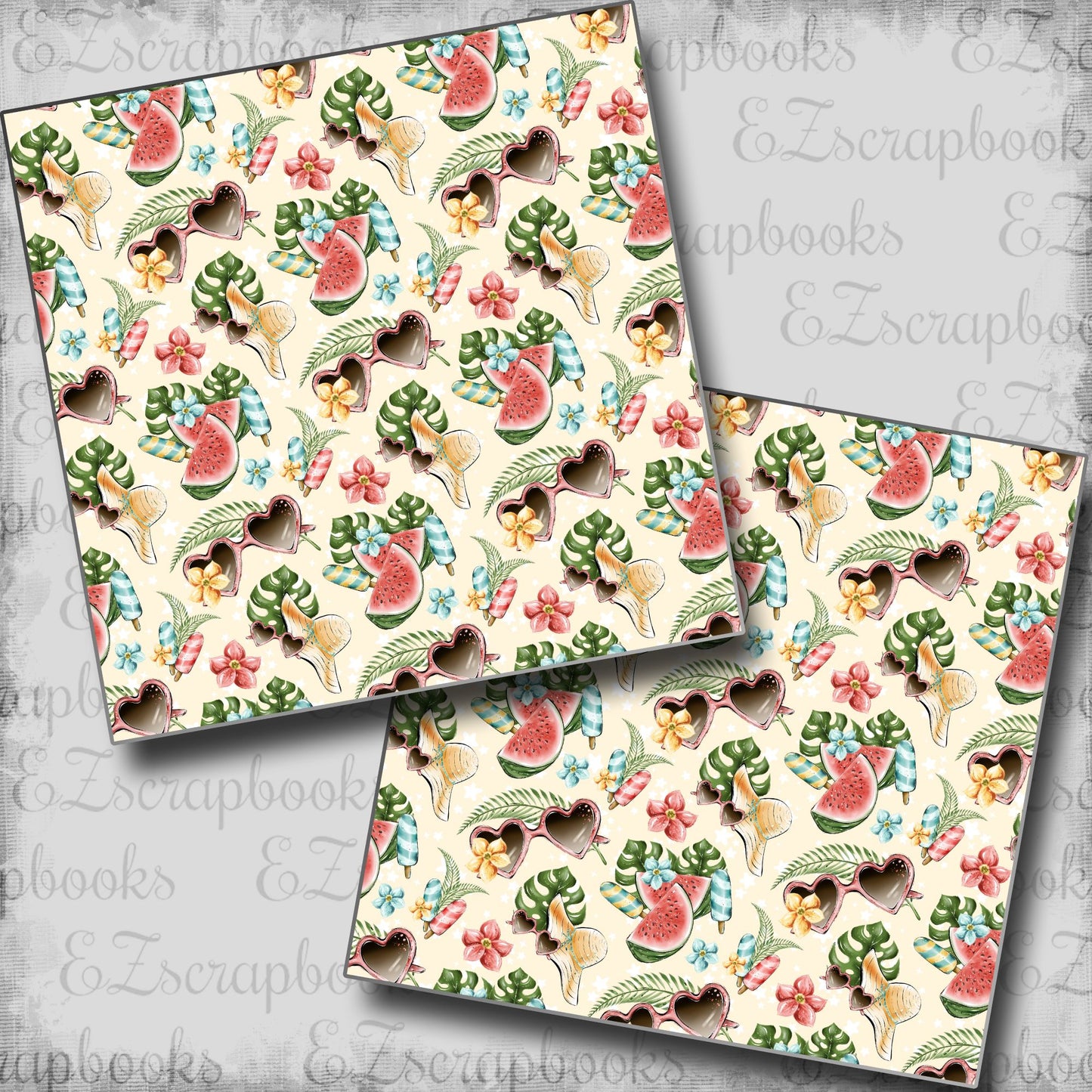 Tropical Summer Pattern Cream NPM - 23-148