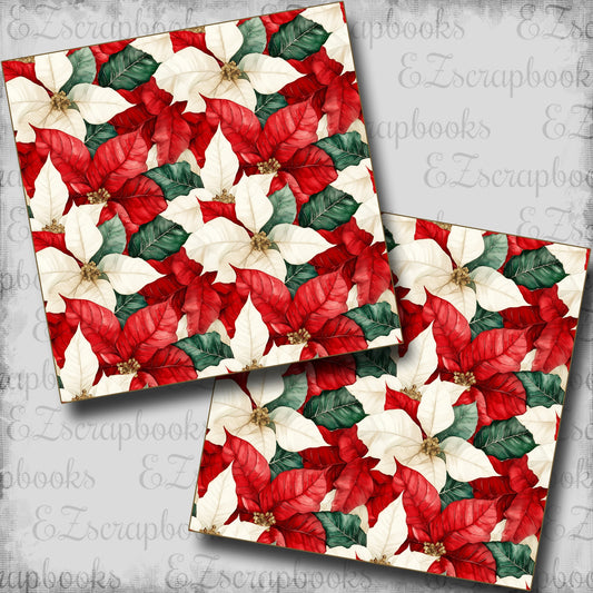 Holiday Traditions Poinsettias  - Scrapbook Papers - 24-906