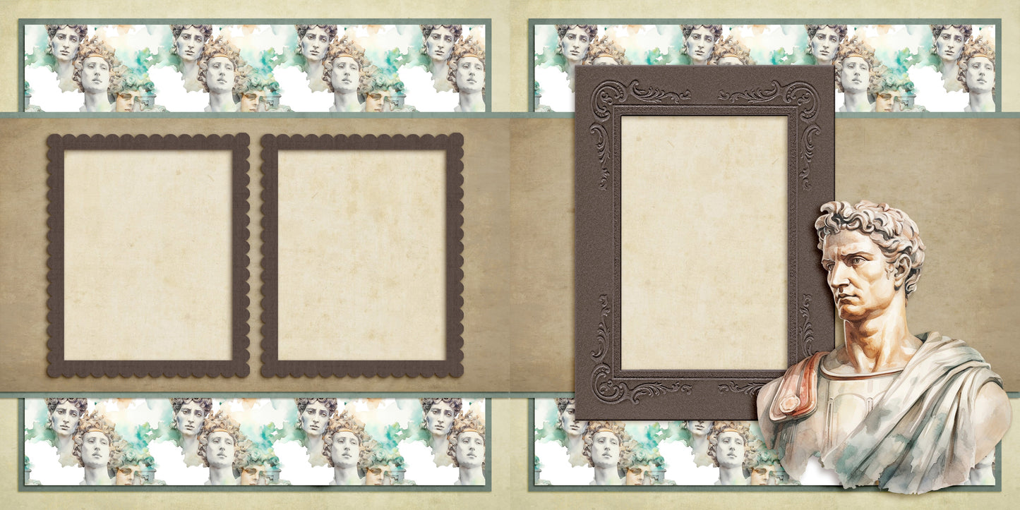 Ciao Roma - Set of 5 Double Page Scrapbook Layouts - 25-1020