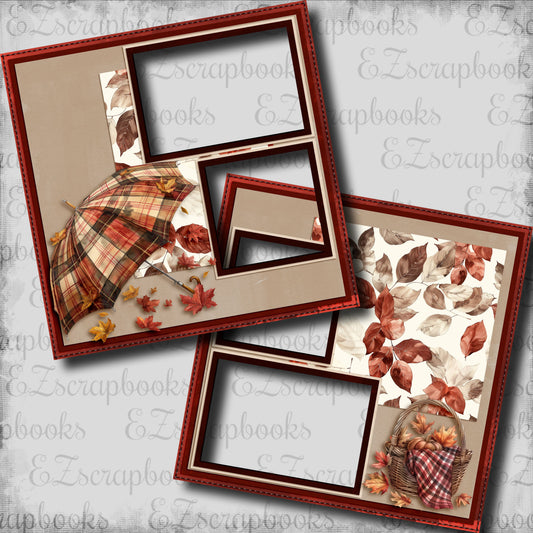 Fall Days - EZ Digital Scrapbook Pages - INSTANT DOWNLOAD