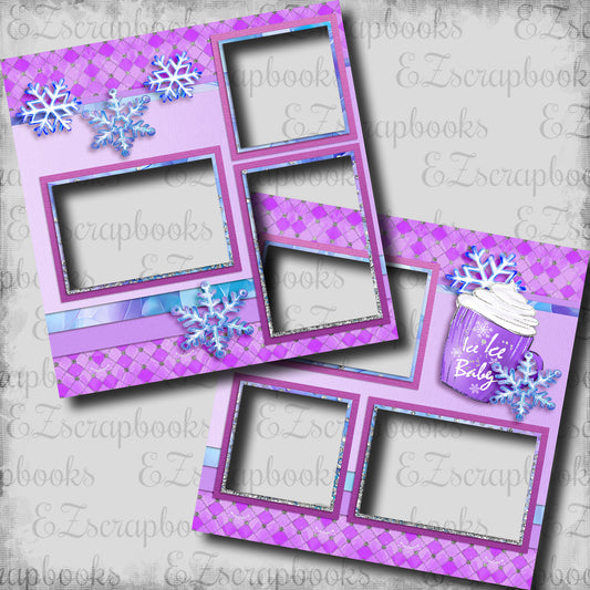 Ice Ice Baby Cocoa - EZ Digital Scrapbook Pages - INSTANT DOWNLOAD