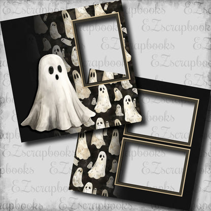 Spooky Season Ghost - EZ Digital Scrapbook Pages - INSTANT DOWNLOAD