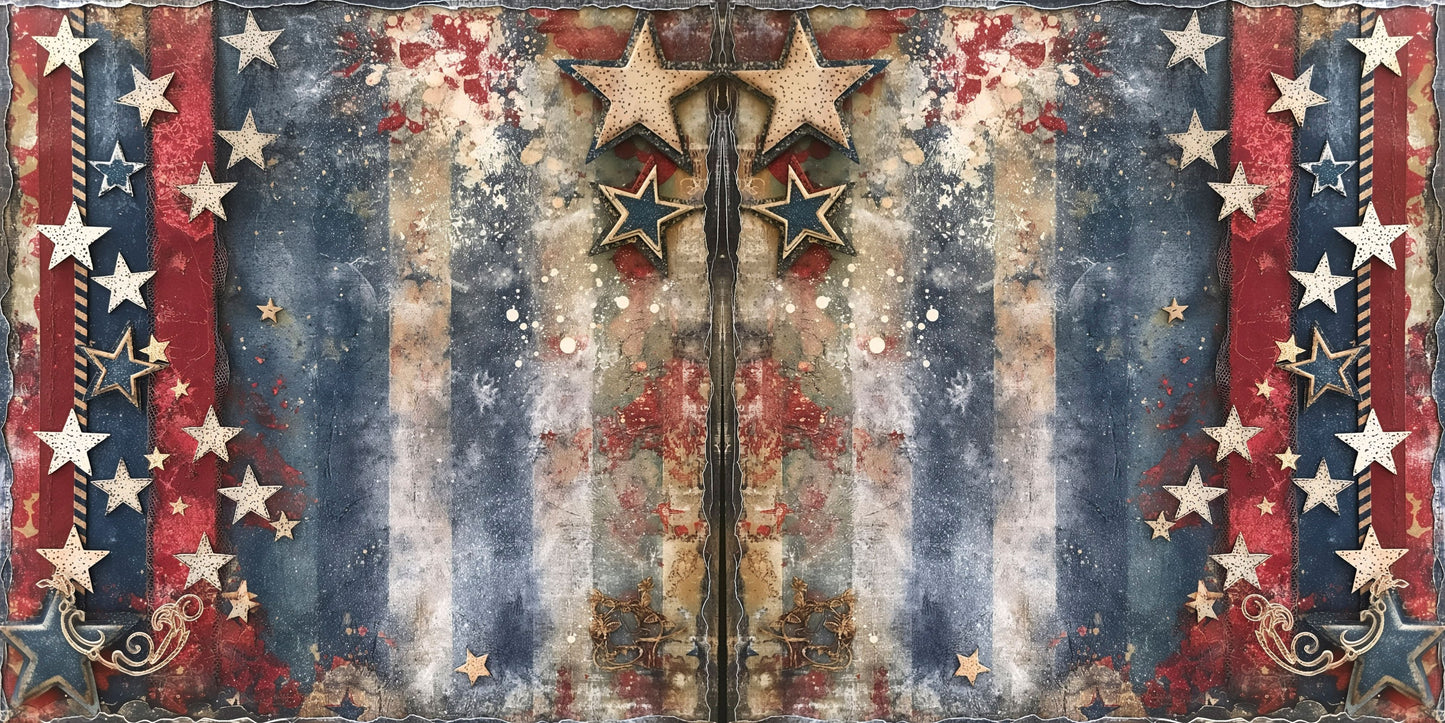 Patriotic Grunge Stars & Stripes NPM - 24-533