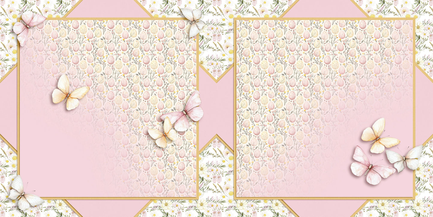 Rustic Sweet Easter EZ Background Pages -  Digital Bundle - 10 Digital Scrapbook Pages - INSTANT DOWNLOAD
