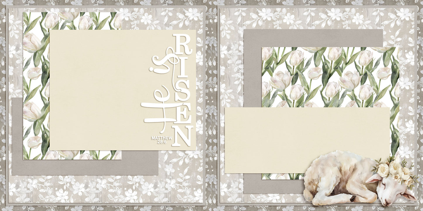 Easter Lace NPM - Set of 5 Double Page Scrapbook Layouts - 25-1037