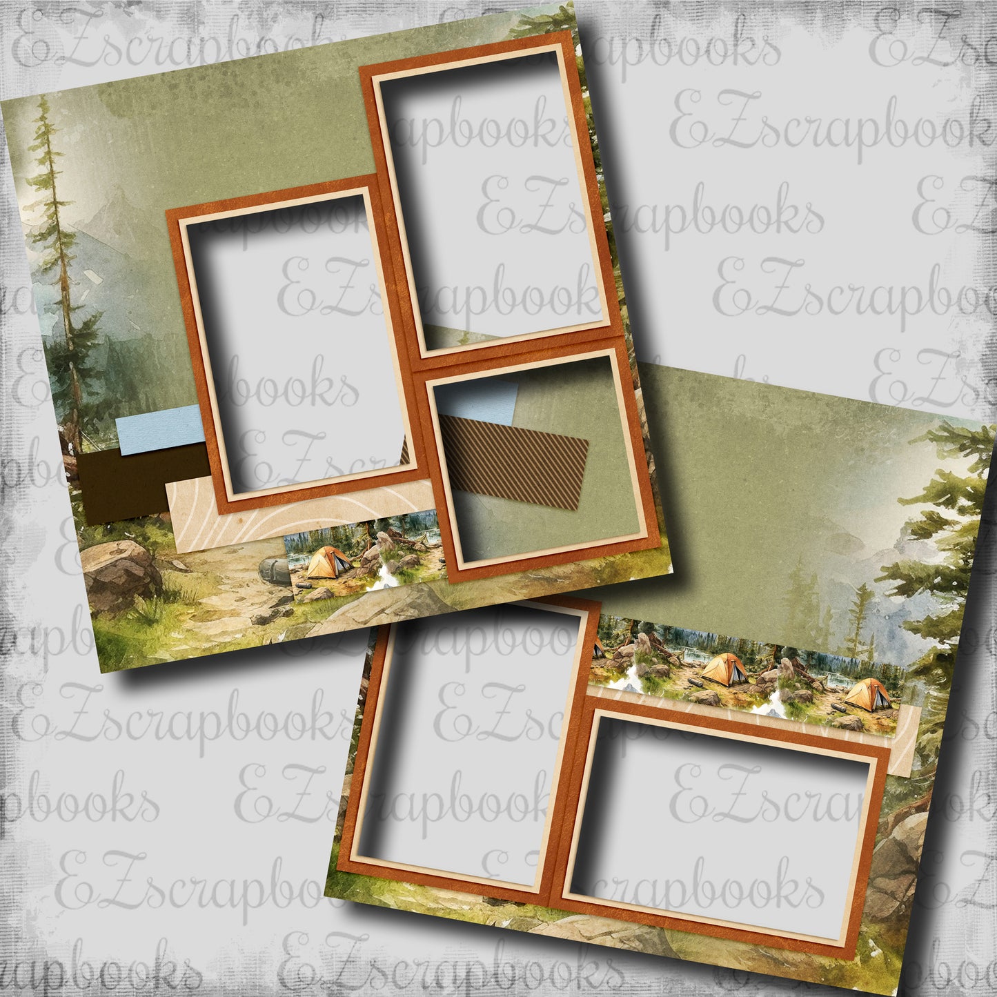 Back to Nature - EZ Digital Scrapbook Pages - INSTANT DOWNLOAD